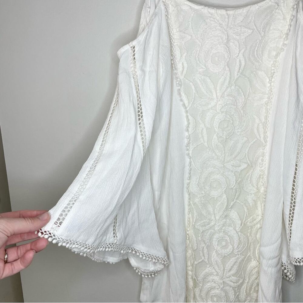L*Space Oracle Lace Cold Shoulder Swimsuit Cover Size XS - Picture 5 of 9